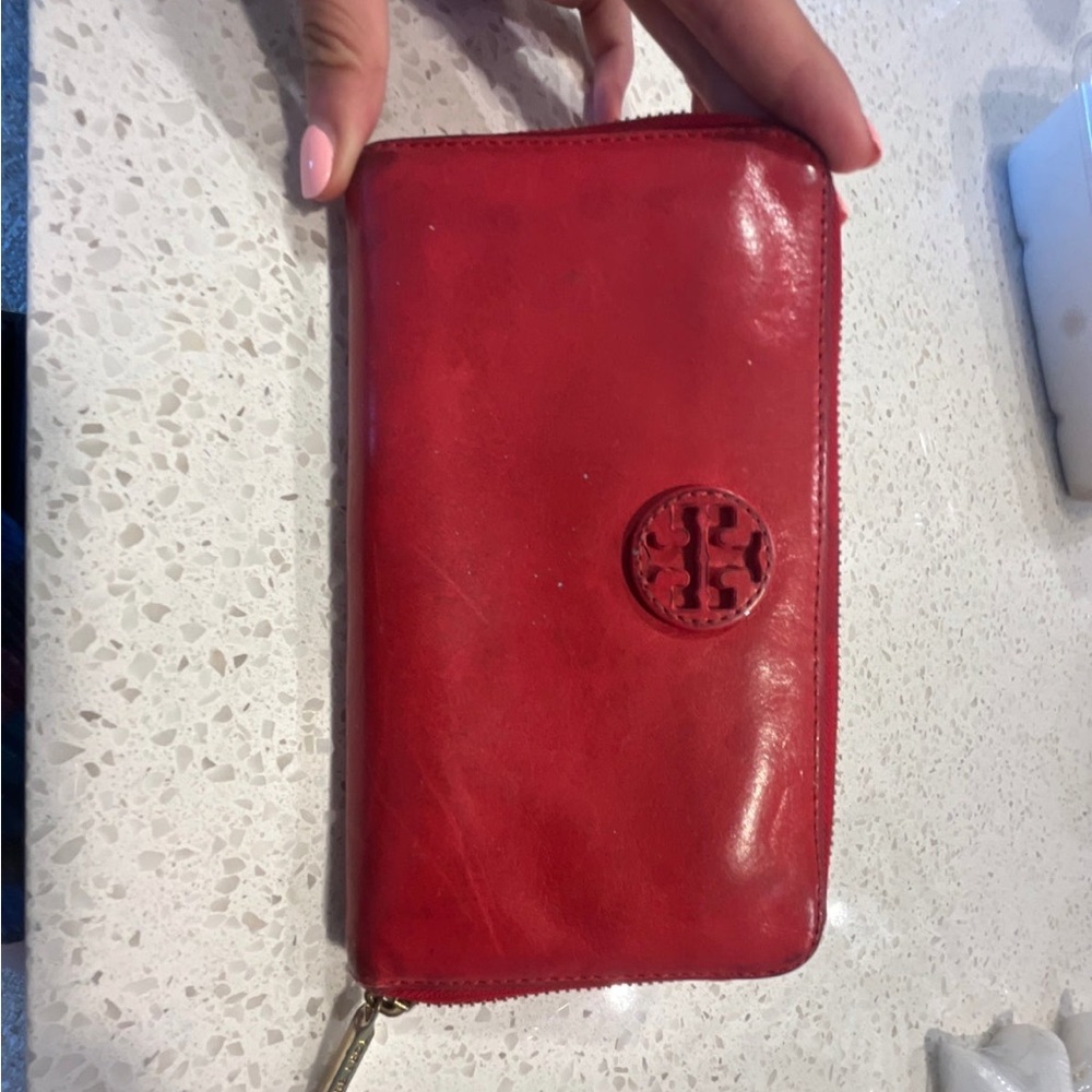 Tory Burch Red-Orange Wallet